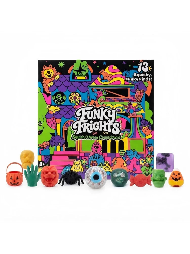 Halloween Party Spooky Squishy Toys, Slow‑Rise Stress Relief Toys, Creepy Mini Squeeze Vent Fidget Toys (Pop‑Surprise Advent Box